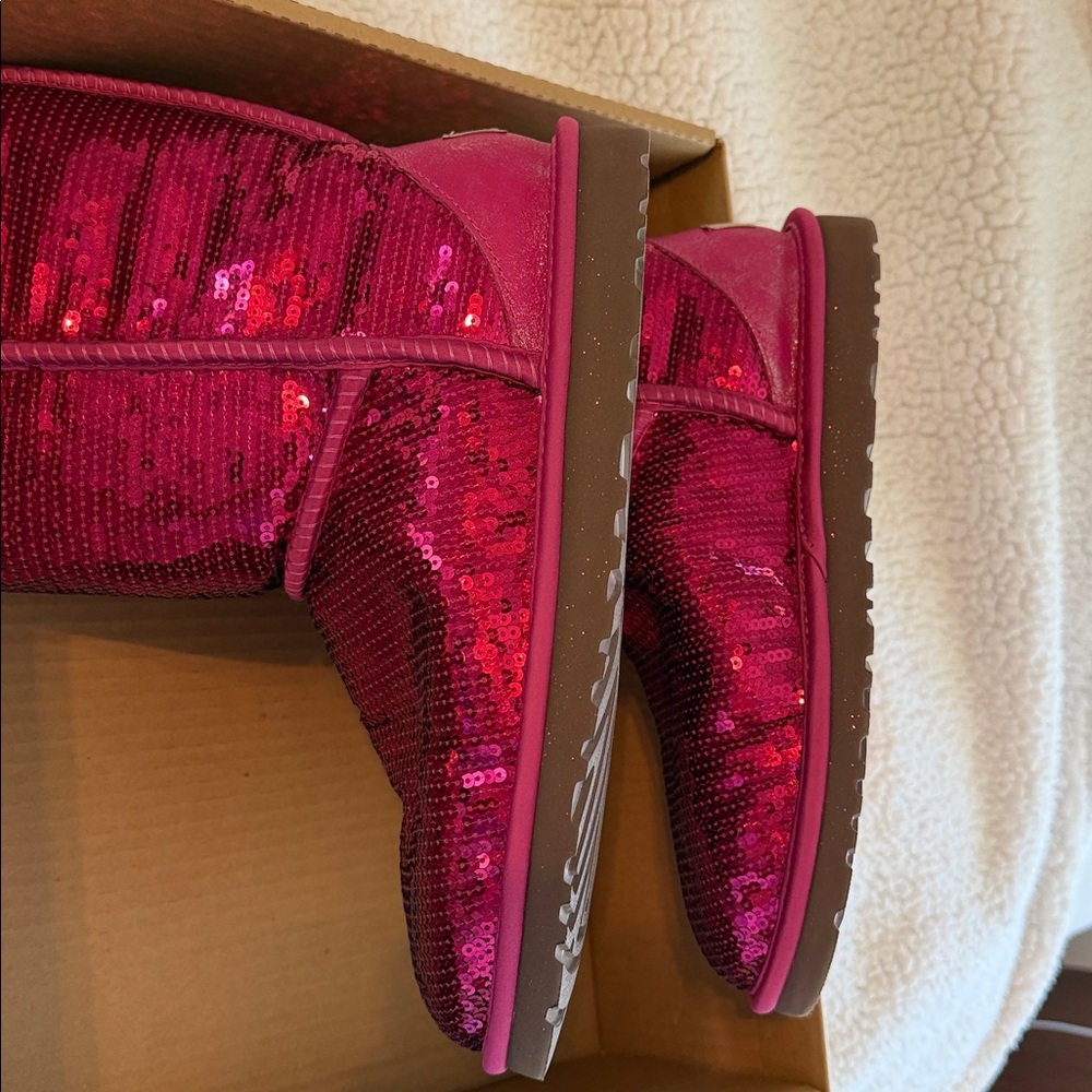 UGG Hot Pink Sequin Boots - Picture 12 of 13